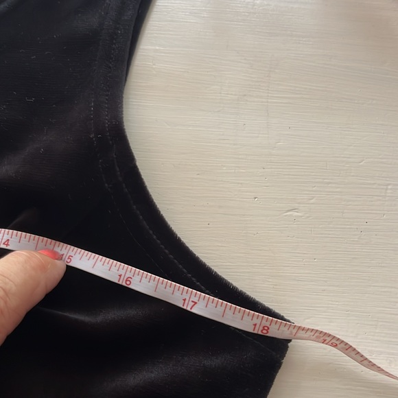 Coldwater Creek black 2 pc velvet/embroidered lace fit & flare maxi holiday M - Picture 11 of 11